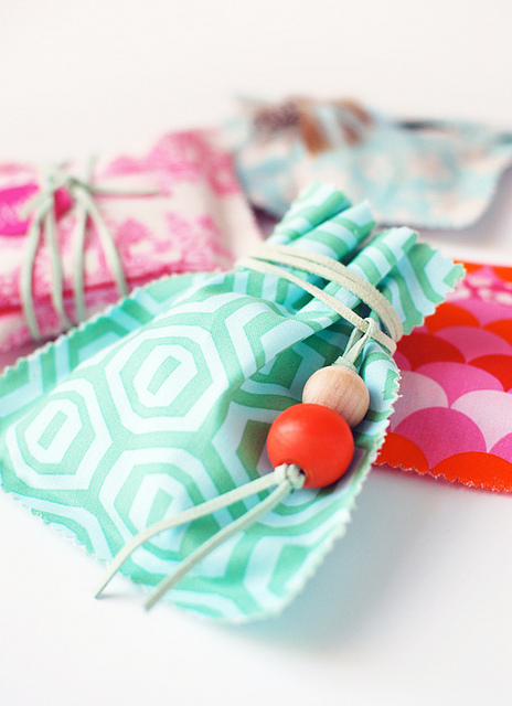 DIY Fabric Gift Bags- Decor 8 Blog
